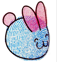 亲子活动：手指印画小兔子
