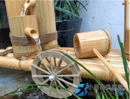 手工制作竹筒循环流水