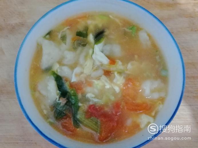 西红柿剩菜面疙瘩汤的做法