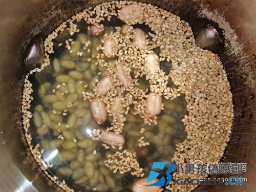 薏米花生黄豆黑豆芝麻五谷豆浆的做法