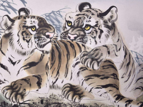 2021年是一只老虎。怎么放桃花和放桃花？