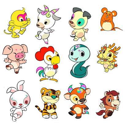 十二生肖与十二属相配