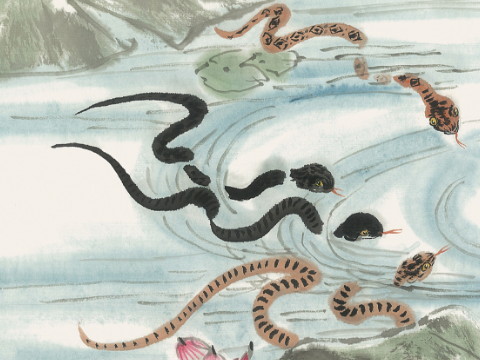 几个月后，一位蛇女在王宓出生。这几个月出生的蛇女是最富贵的丈夫