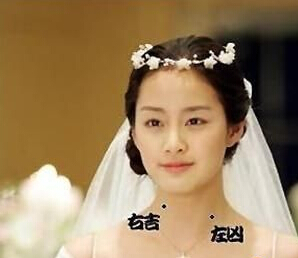 一张脖子下有痣的女人的照片