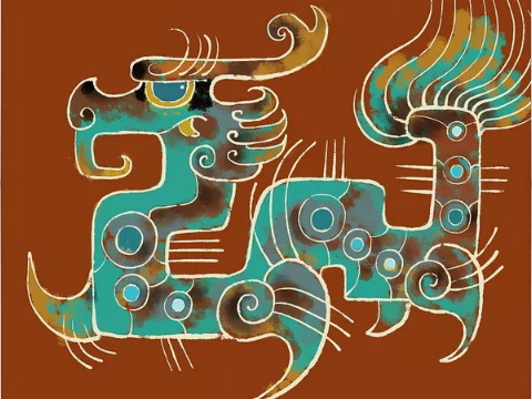 这是龙的幸运装饰。这是龙摆锤。多么幸运